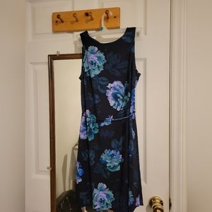 Loft Black Floral Dress